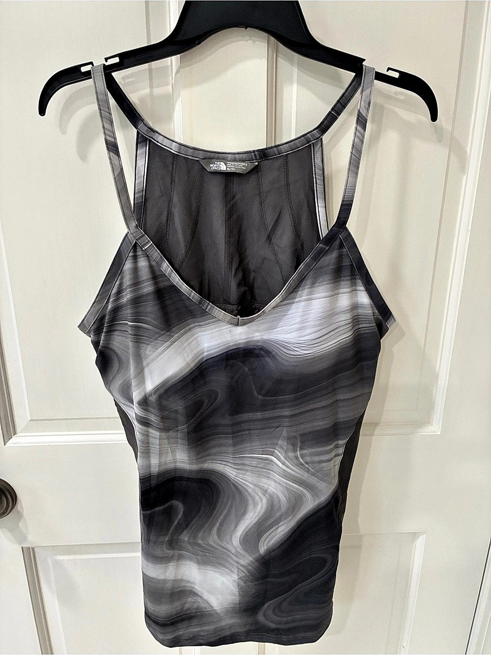 The North Face Exposure Tank Women's Abstract Tank Top Black & Gray XL